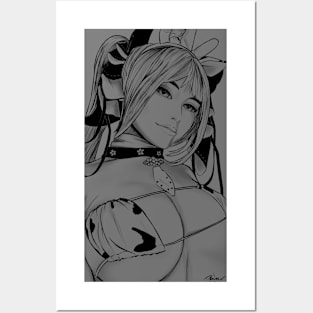 cow girl manga style Posters and Art